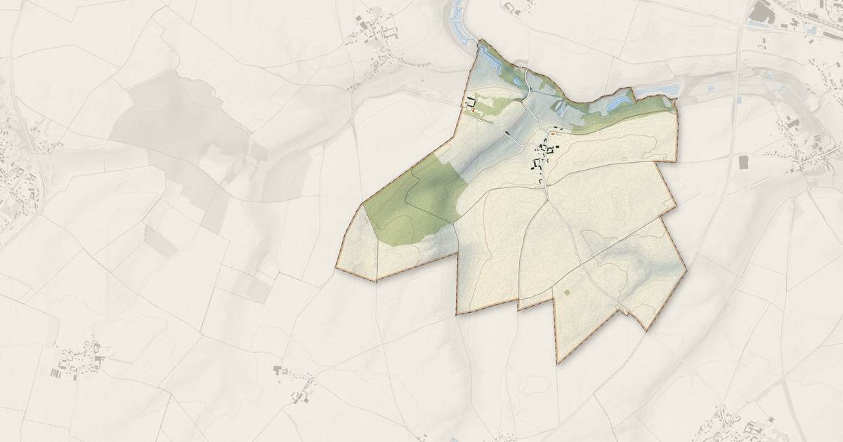 Portrait cartographique de Herly : relief, eau, forêts, bâti et voies, calculés à partir des données de l'IGN