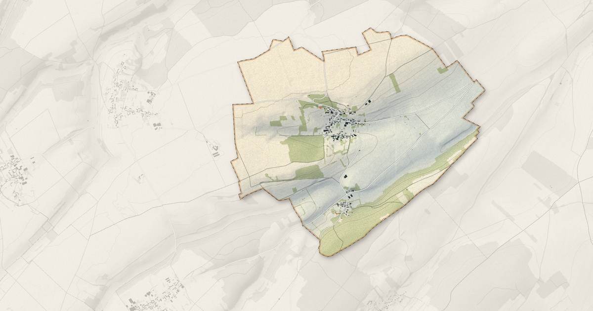 Portrait cartographique de Heucourt-Croquoison : relief, eau, forêts, bâti et voies, calculés à partir des données de l'IGN