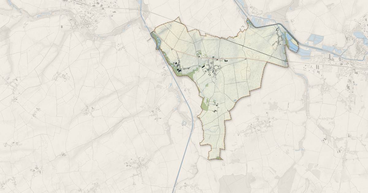 Portrait cartographique de Hombleux : relief, eau, forêts, bâti et voies, calculés à partir des données de l'IGN