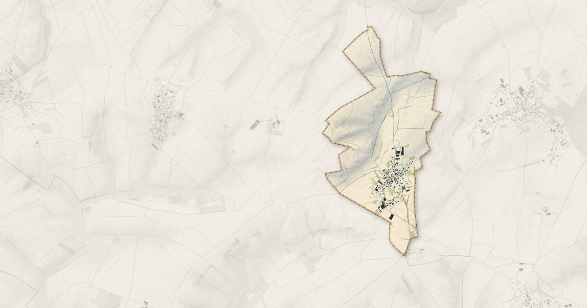 Portrait cartographique de Léalvillers : relief, eau, forêts, bâti et voies, calculés à partir des données de l'IGN