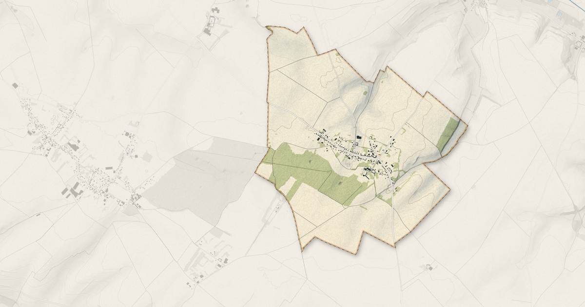 Portrait cartographique de Ligescourt : relief, eau, forêts, bâti et voies, calculés à partir des données de l'IGN