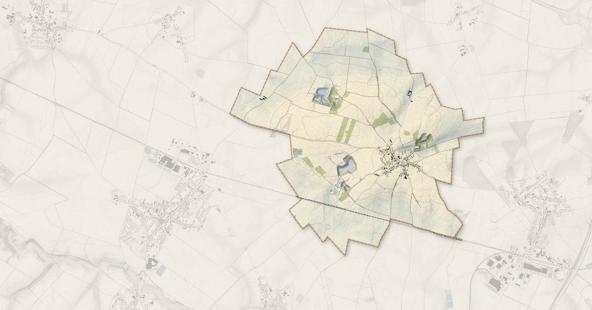 Portrait cartographique de Lihons : relief, eau, forêts, bâti et voies, calculés à partir des données de l'IGN