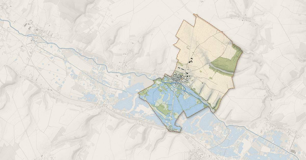 Portrait cartographique de Long : relief, eau, forêts, bâti et voies, calculés à partir des données de l'IGN