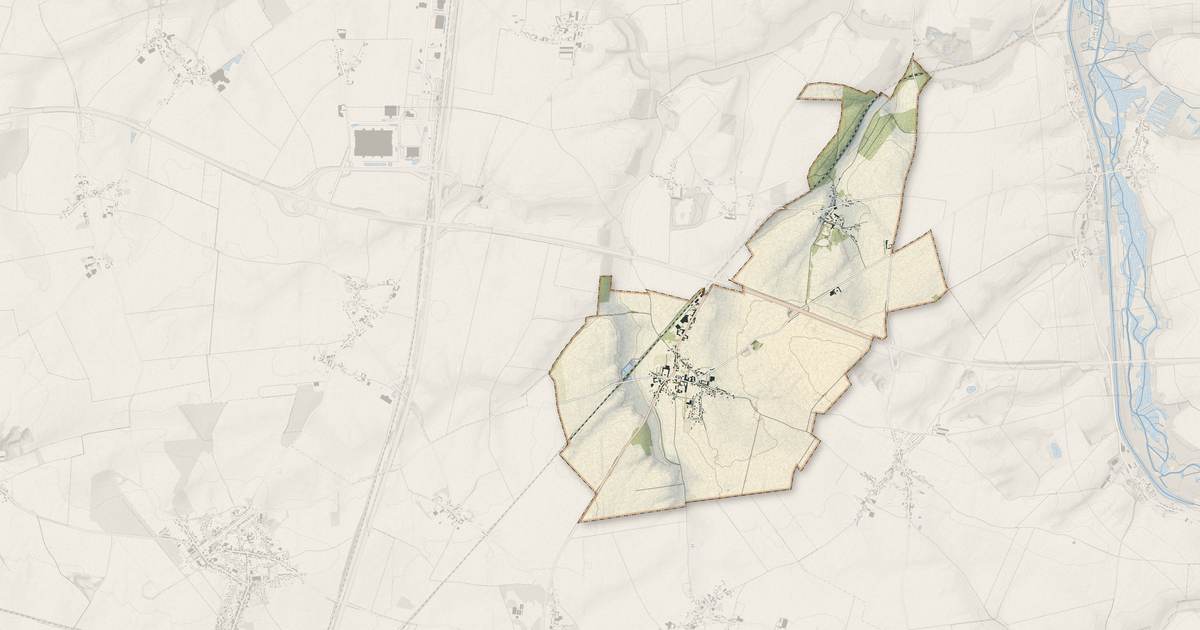 Portrait cartographique de Marchélepot-Misery : relief, eau, forêts, bâti et voies, calculés à partir des données de l'IGN