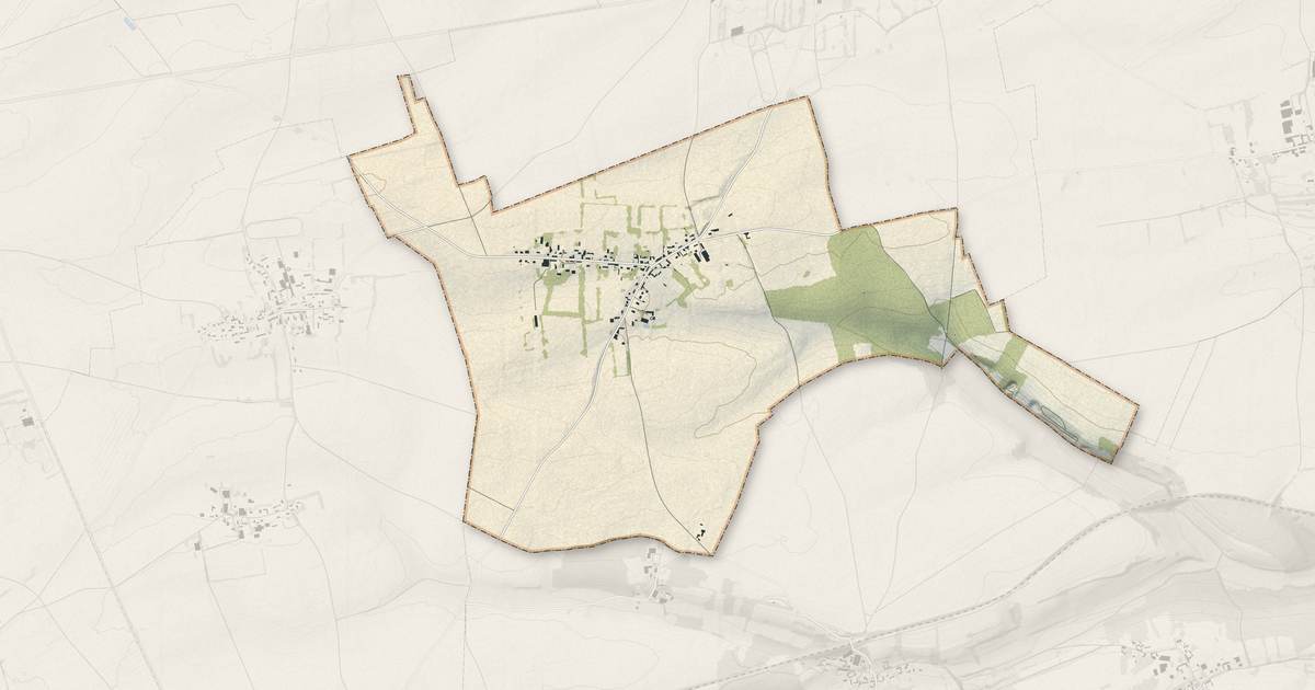 Portrait cartographique de Marlers : relief, eau, forêts, bâti et voies, calculés à partir des données de l'IGN
