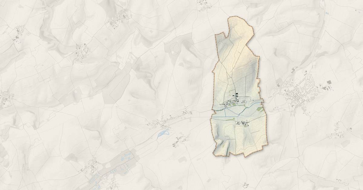 Portrait cartographique de Marquaix : relief, eau, forêts, bâti et voies, calculés à partir des données de l'IGN