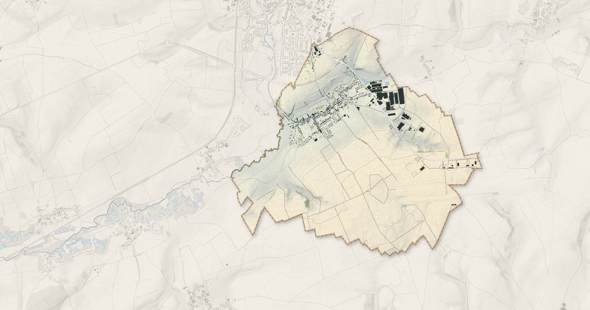Portrait cartographique de Méaulte : relief, eau, forêts, bâti et voies, calculés à partir des données de l'IGN