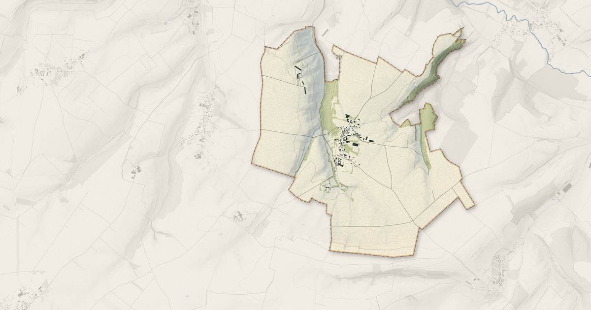 Portrait cartographique de Le Meillard : relief, eau, forêts, bâti et voies, calculés à partir des données de l'IGN