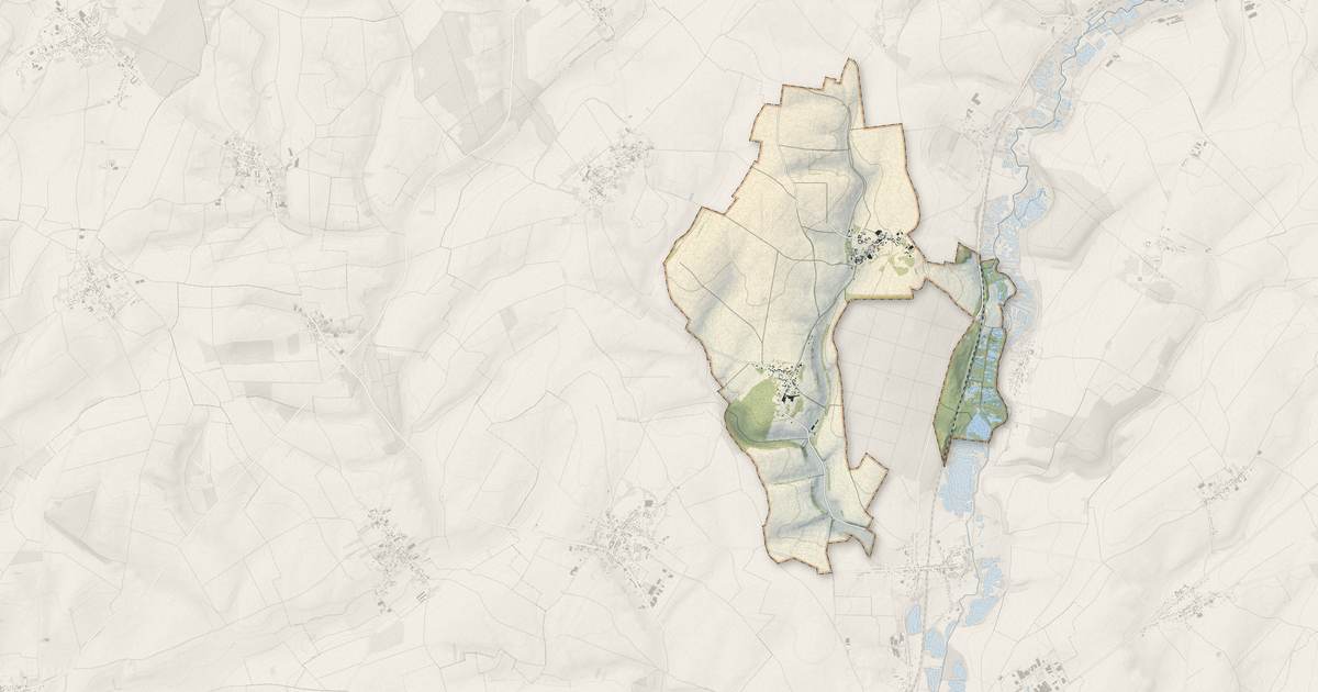 Portrait cartographique de Mesnil-Martinsart : relief, eau, forêts, bâti et voies, calculés à partir des données de l'IGN