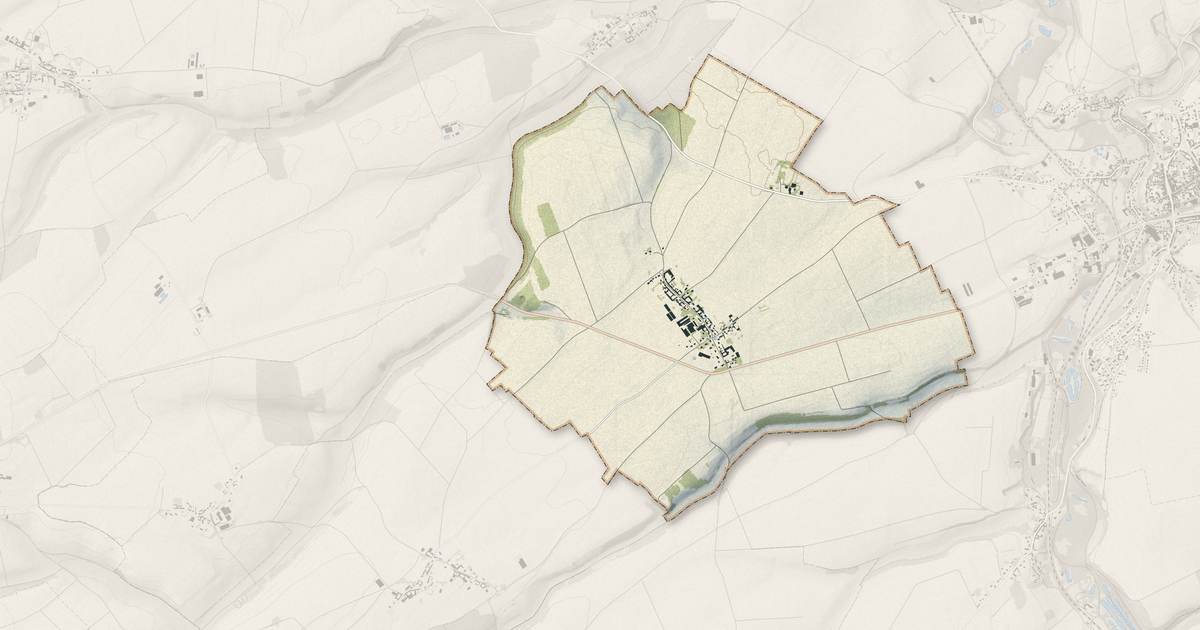 Portrait cartographique de Mesnil-Saint-Georges : relief, eau, forêts, bâti et voies, calculés à partir des données de l'IGN