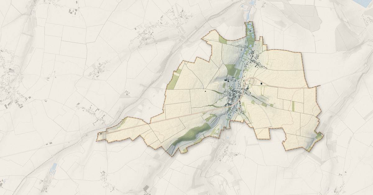 Portrait cartographique de Miannay : relief, eau, forêts, bâti et voies, calculés à partir des données de l'IGN