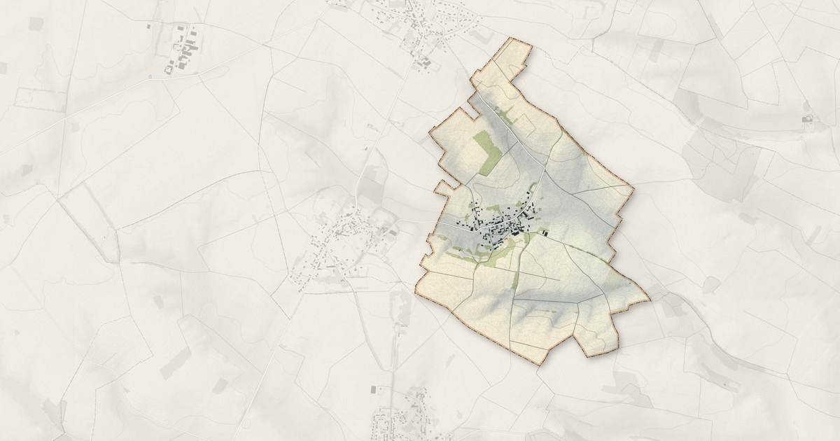 Portrait cartographique de Mirvaux : relief, eau, forêts, bâti et voies, calculés à partir des données de l'IGN
