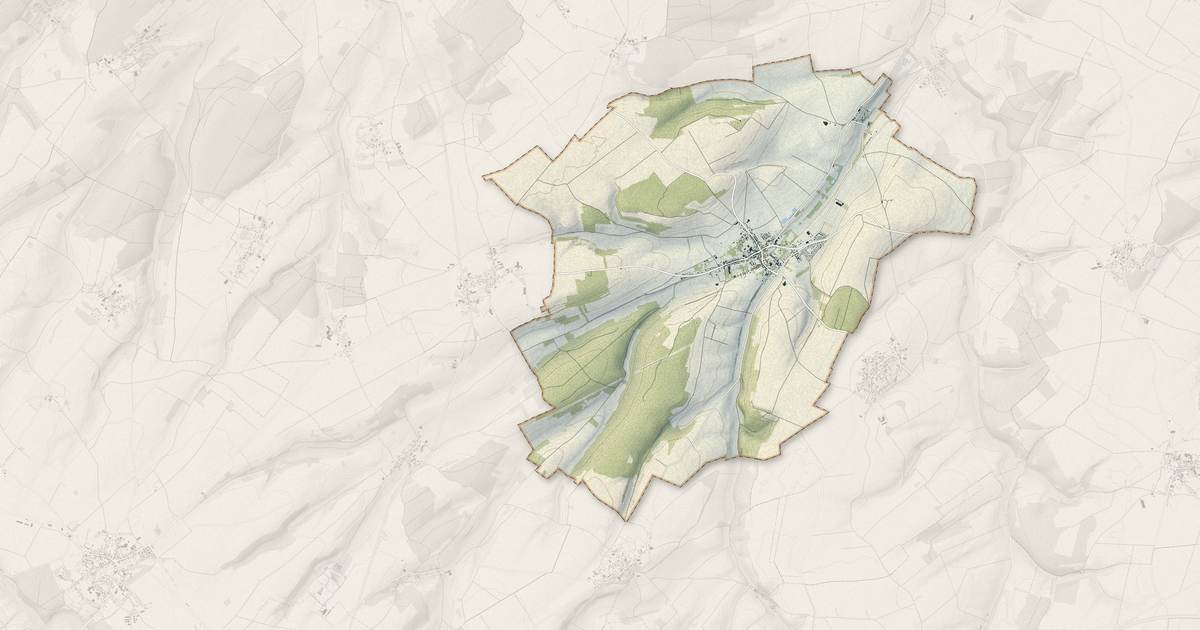 Portrait cartographique de Molliens-Dreuil : relief, eau, forêts, bâti et voies, calculés à partir des données de l'IGN