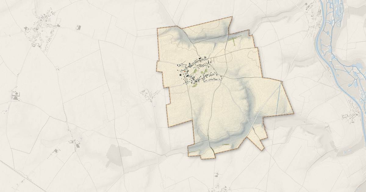 Portrait cartographique de Morchain : relief, eau, forêts, bâti et voies, calculés à partir des données de l'IGN