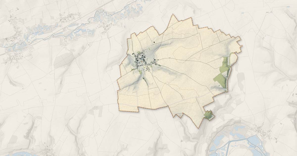 Portrait cartographique de Morlancourt : relief, eau, forêts, bâti et voies, calculés à partir des données de l'IGN