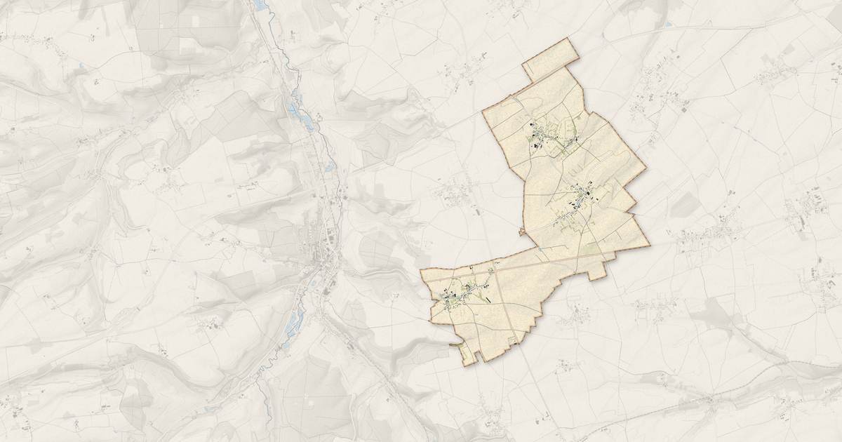 Portrait cartographique de Morvillers-Saint-Saturnin : relief, eau, forêts, bâti et voies, calculés à partir des données de l'IGN