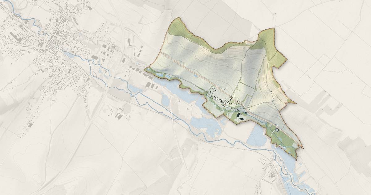 Portrait cartographique de Neslette : relief, eau, forêts, bâti et voies, calculés à partir des données de l'IGN