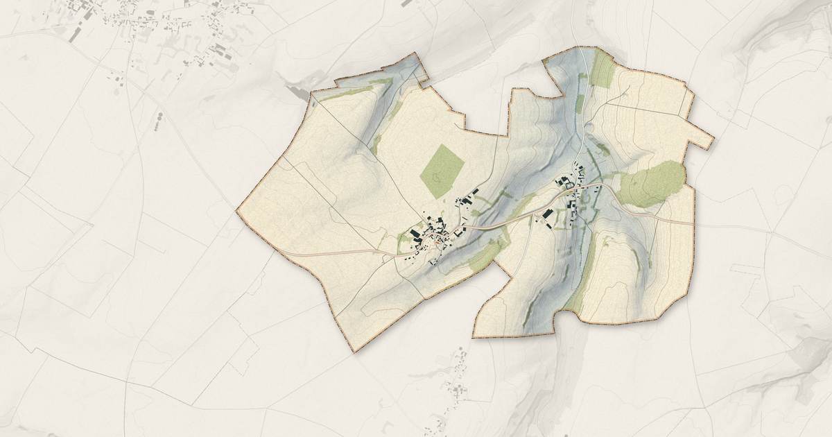 Portrait cartographique de Neuilly-le-Dien : relief, eau, forêts, bâti et voies, calculés à partir des données de l'IGN