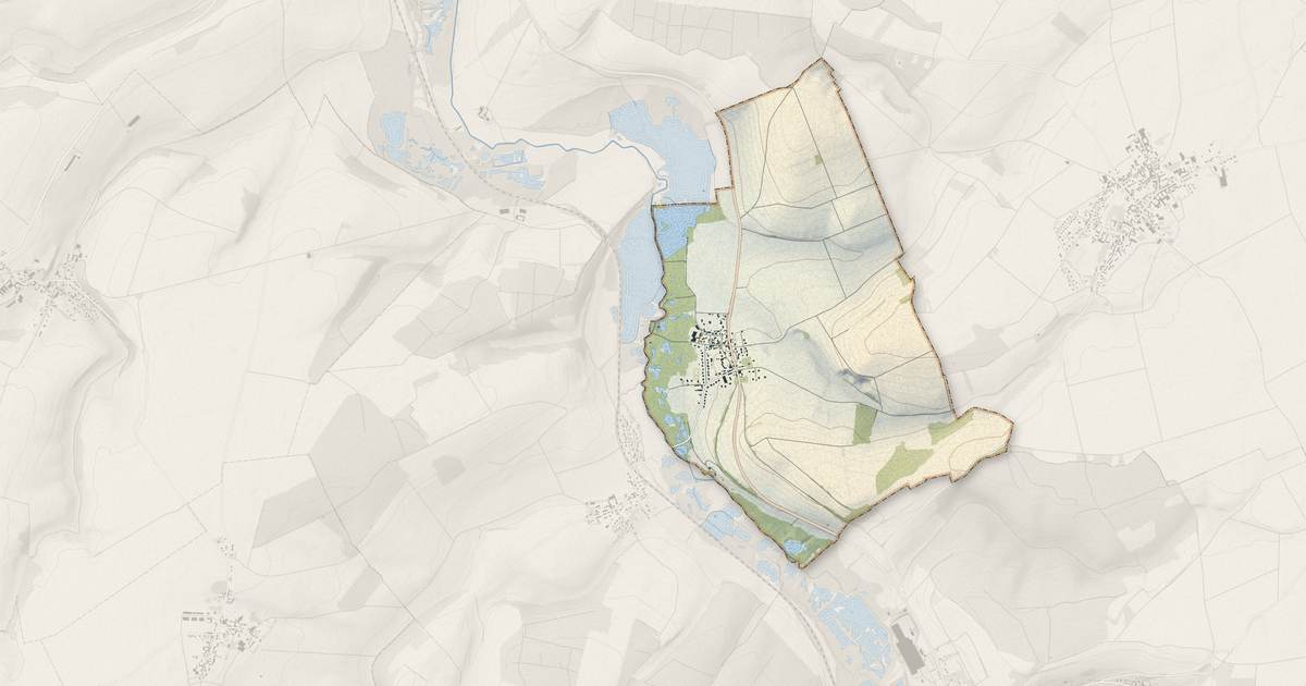 Portrait cartographique de La Neuville-Sire-Bernard : relief, eau, forêts, bâti et voies, calculés à partir des données de l'IGN