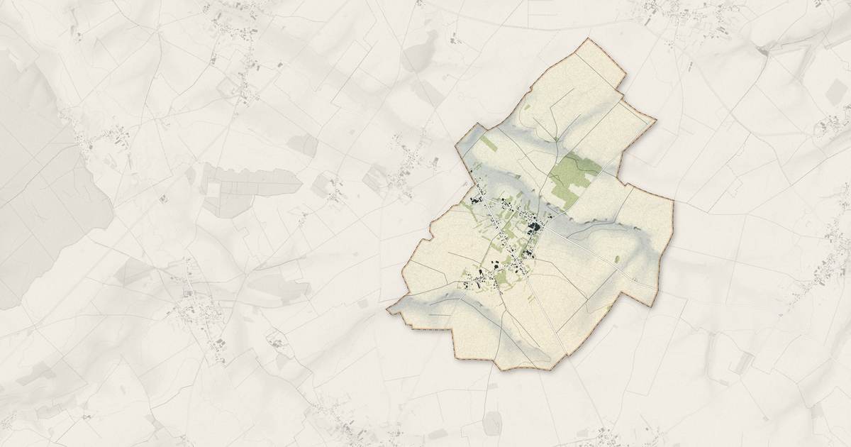 Portrait cartographique de Noyelles-en-Chaussée : relief, eau, forêts, bâti et voies, calculés à partir des données de l'IGN