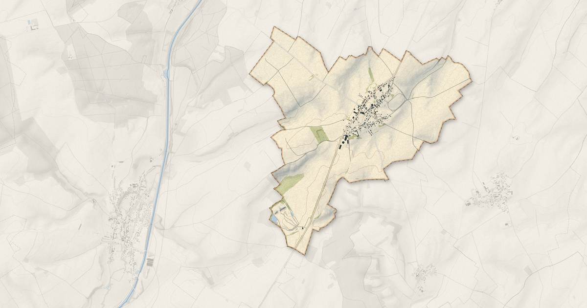 Portrait cartographique de Nurlu : relief, eau, forêts, bâti et voies, calculés à partir des données de l'IGN