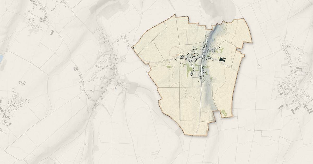 Portrait cartographique de Ochancourt : relief, eau, forêts, bâti et voies, calculés à partir des données de l'IGN