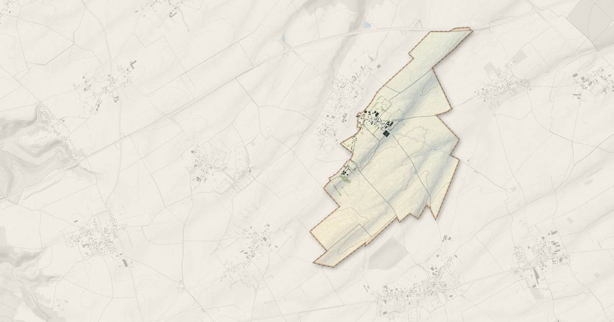 Portrait cartographique de Offignies : relief, eau, forêts, bâti et voies, calculés à partir des données de l'IGN