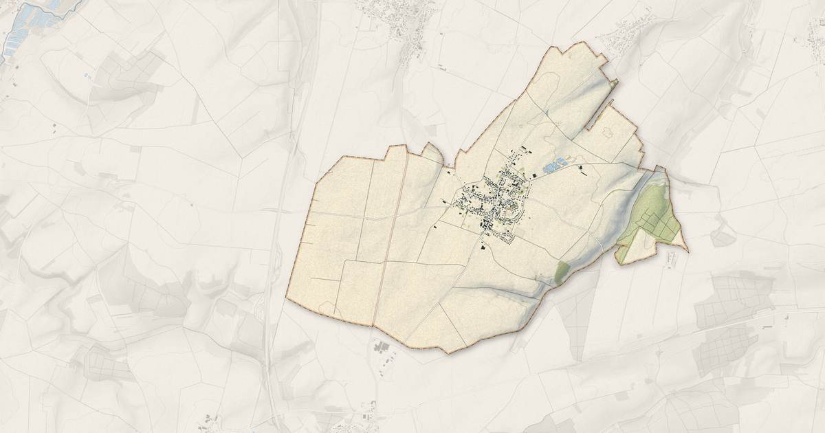 Portrait cartographique de Oresmaux : relief, eau, forêts, bâti et voies, calculés à partir des données de l'IGN