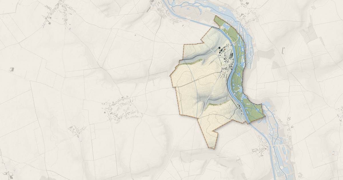 Portrait cartographique de Pargny : relief, eau, forêts, bâti et voies, calculés à partir des données de l'IGN