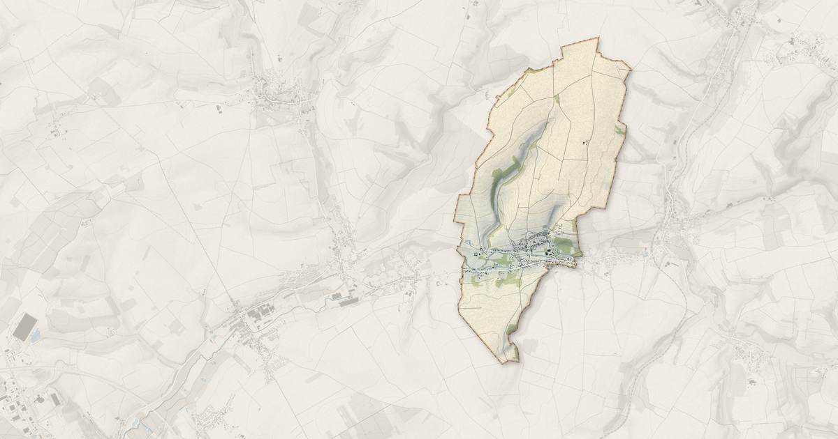 Portrait cartographique de Pernois : relief, eau, forêts, bâti et voies, calculés à partir des données de l'IGN