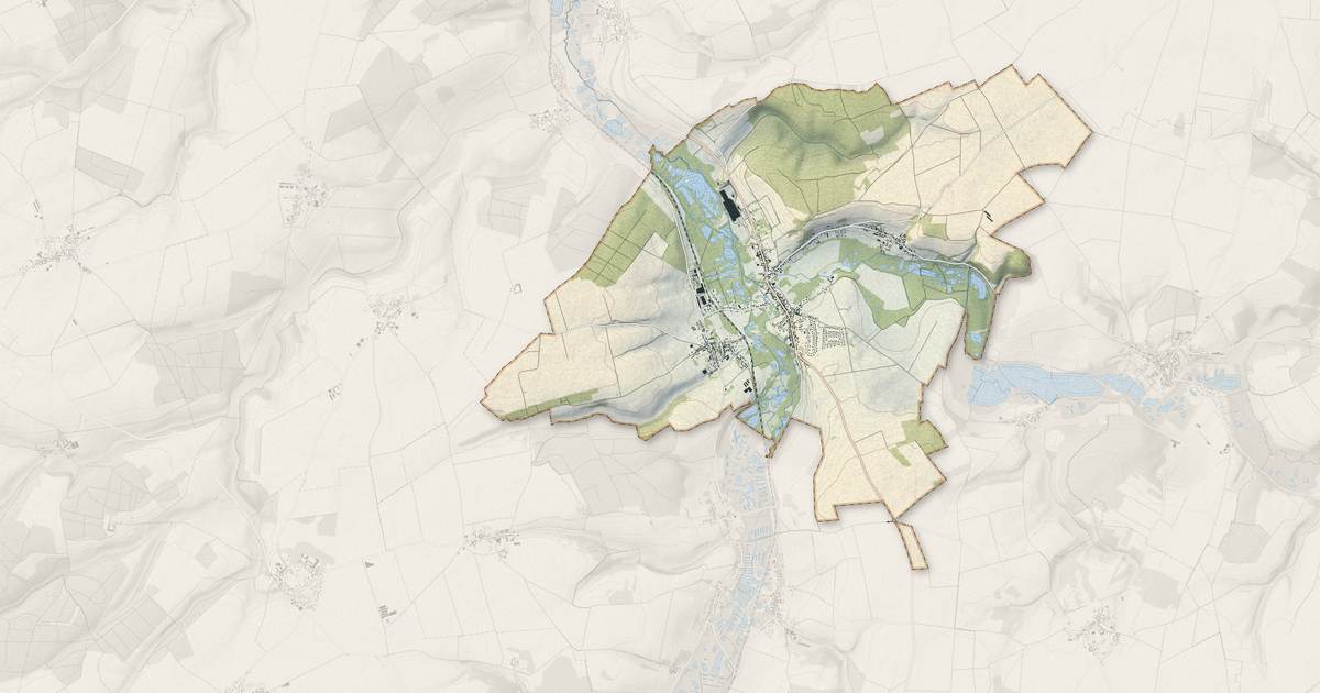 Portrait cartographique de Trois-Rivières : relief, eau, forêts, bâti et voies, calculés à partir des données de l'IGN