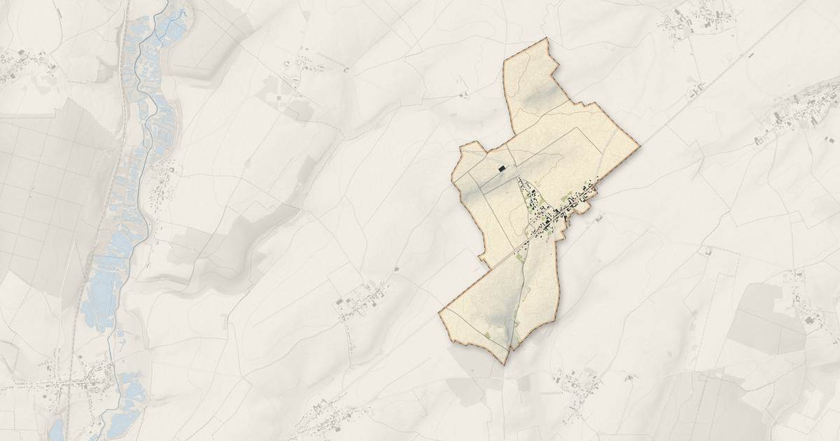 Portrait cartographique de Pozières : relief, eau, forêts, bâti et voies, calculés à partir des données de l'IGN
