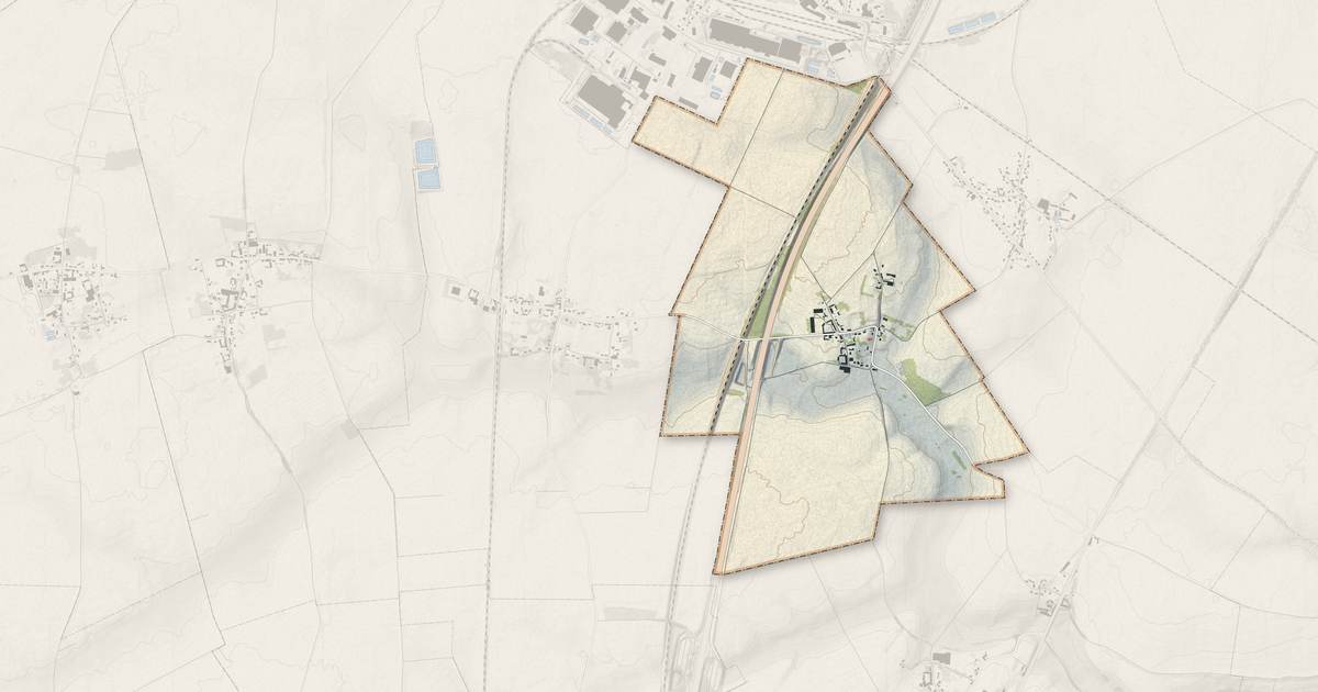 Portrait cartographique de Punchy : relief, eau, forêts, bâti et voies, calculés à partir des données de l'IGN