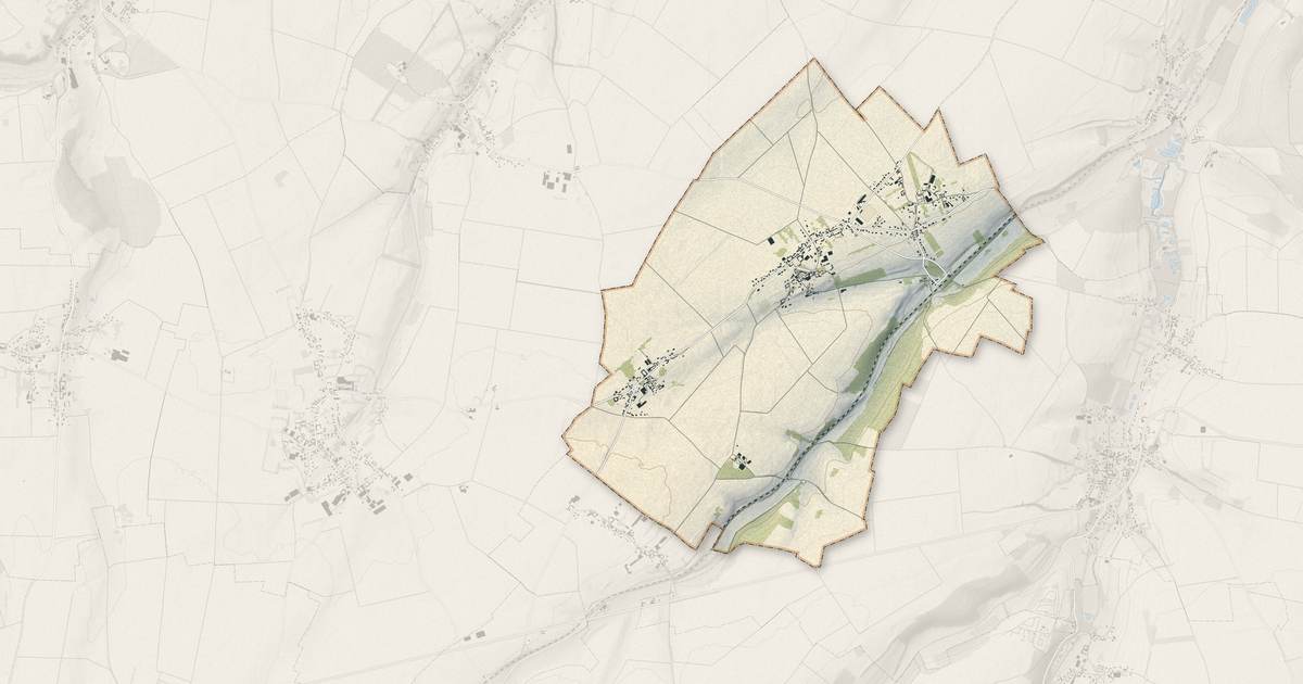 Portrait cartographique de Quesnoy-le-Montant : relief, eau, forêts, bâti et voies, calculés à partir des données de l'IGN
