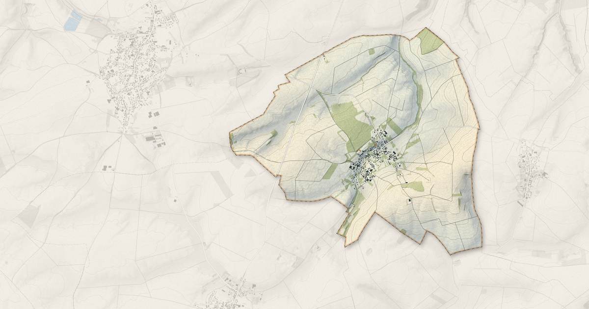 Portrait cartographique de Raincheval : relief, eau, forêts, bâti et voies, calculés à partir des données de l'IGN