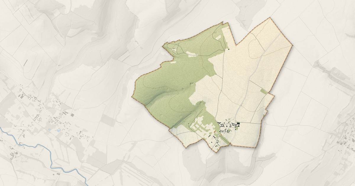 Portrait cartographique de Remaisnil : relief, eau, forêts, bâti et voies, calculés à partir des données de l'IGN