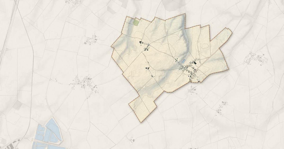 Portrait cartographique de Rethonvillers : relief, eau, forêts, bâti et voies, calculés à partir des données de l'IGN