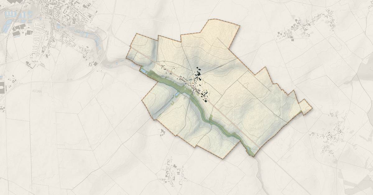 Portrait cartographique de Roiglise : relief, eau, forêts, bâti et voies, calculés à partir des données de l'IGN