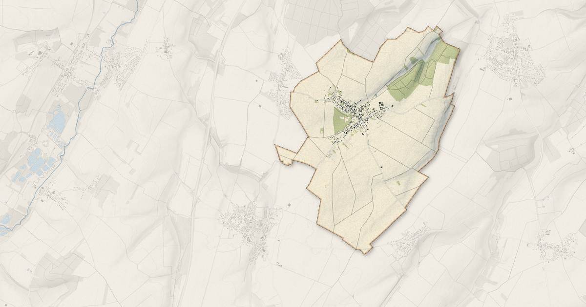 Portrait cartographique de Rumigny : relief, eau, forêts, bâti et voies, calculés à partir des données de l'IGN