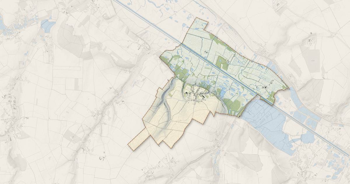 Portrait cartographique de Saigneville : relief, eau, forêts, bâti et voies, calculés à partir des données de l'IGN