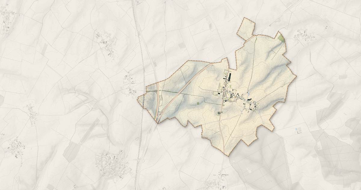 Portrait cartographique de Sailly-Saillisel : relief, eau, forêts, bâti et voies, calculés à partir des données de l'IGN