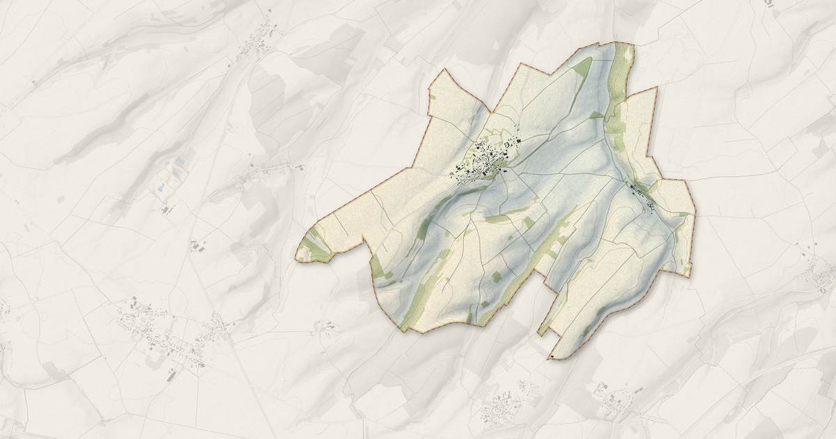 Portrait cartographique de Saint-Aubin-Montenoy : relief, eau, forêts, bâti et voies, calculés à partir des données de l'IGN