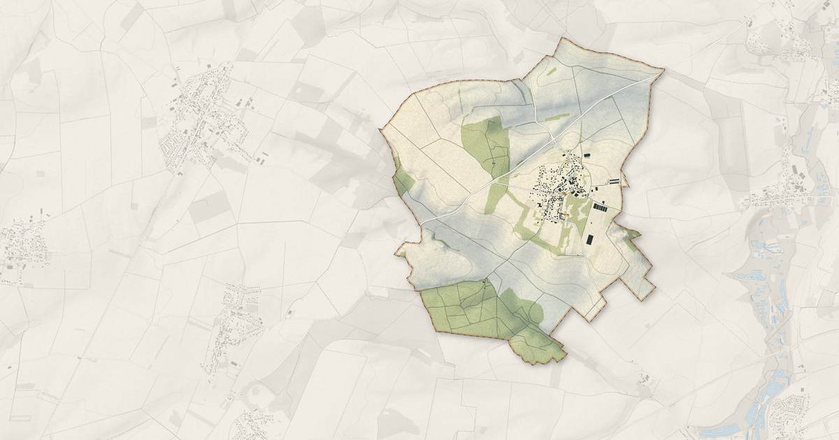Portrait cartographique de Saint-Gratien : relief, eau, forêts, bâti et voies, calculés à partir des données de l'IGN