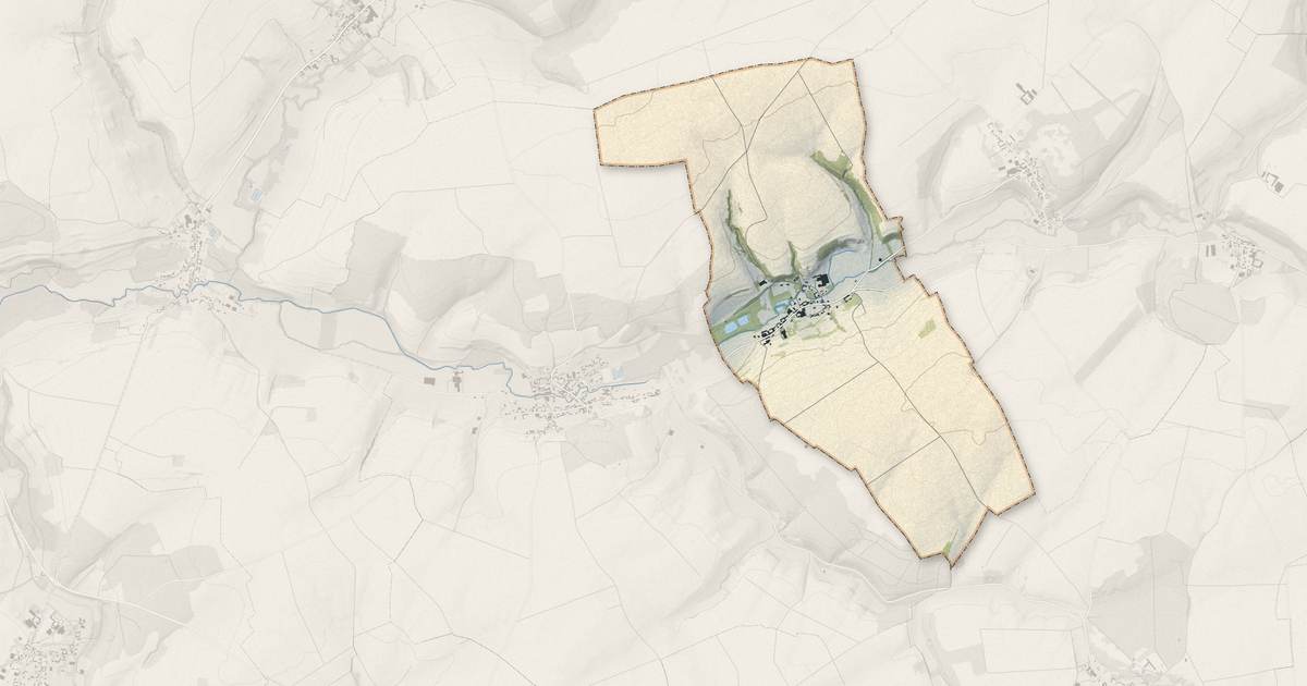 Portrait cartographique de Saint-Léger-lès-Authie : relief, eau, forêts, bâti et voies, calculés à partir des données de l'IGN