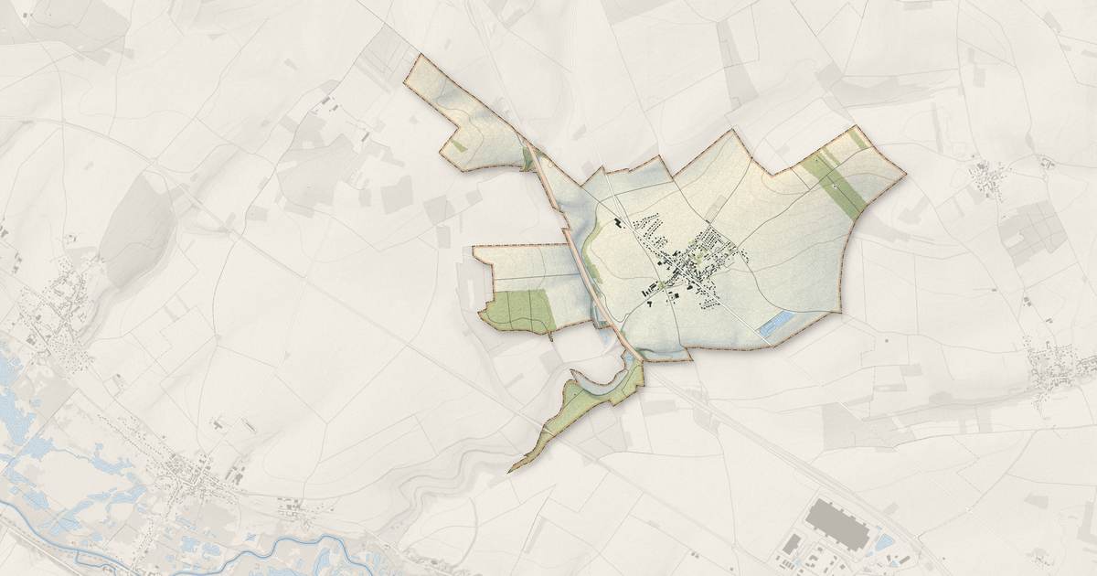 Portrait cartographique de Saint-Vaast-en-Chaussée : relief, eau, forêts, bâti et voies, calculés à partir des données de l'IGN