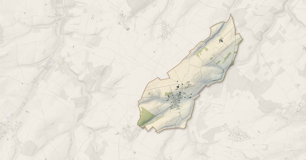 Portrait cartographique de Saisseval : relief, eau, forêts, bâti et voies, calculés à partir des données de l'IGN