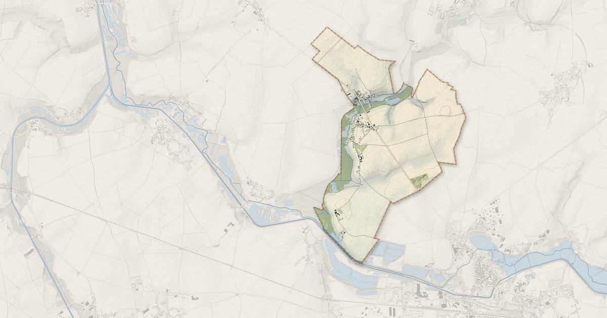 Portrait cartographique de Sancourt : relief, eau, forêts, bâti et voies, calculés à partir des données de l'IGN