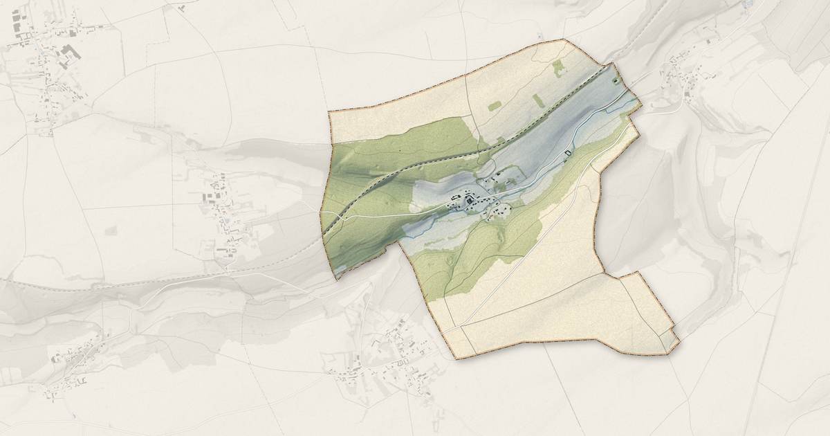 Portrait cartographique de Saulchoy-sous-Poix : relief, eau, forêts, bâti et voies, calculés à partir des données de l'IGN