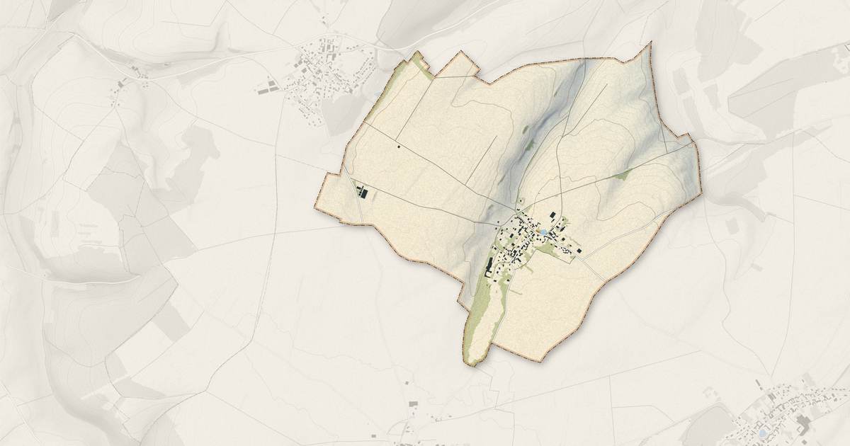 Portrait cartographique de Seux : relief, eau, forêts, bâti et voies, calculés à partir des données de l'IGN