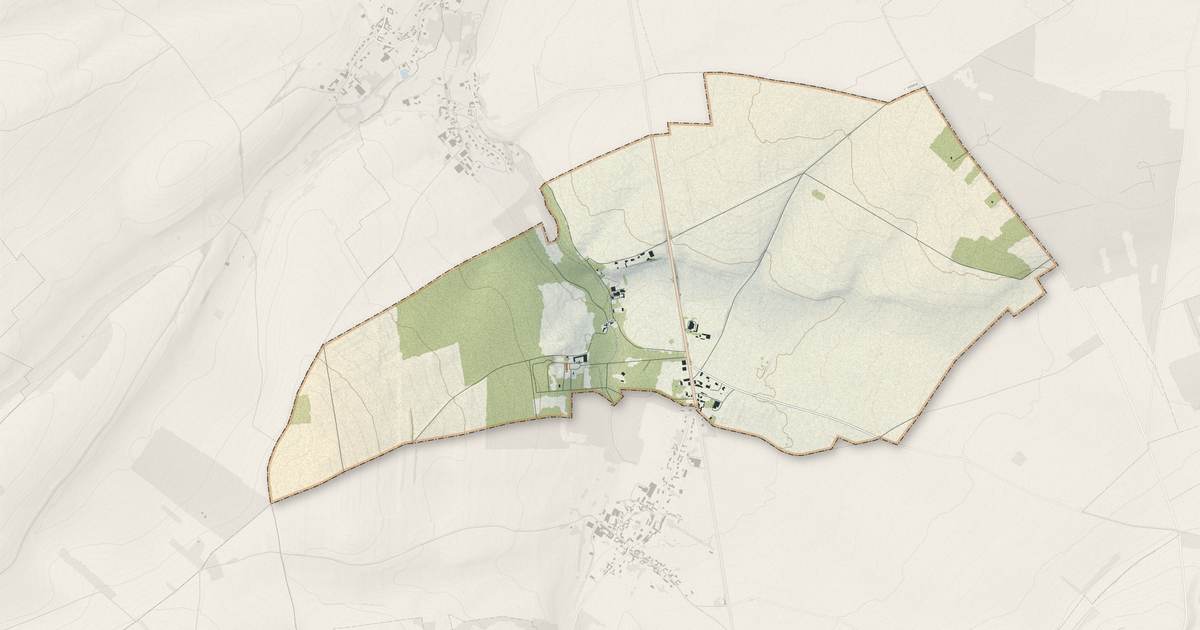 Portrait cartographique de Tailly : relief, eau, forêts, bâti et voies, calculés à partir des données de l'IGN